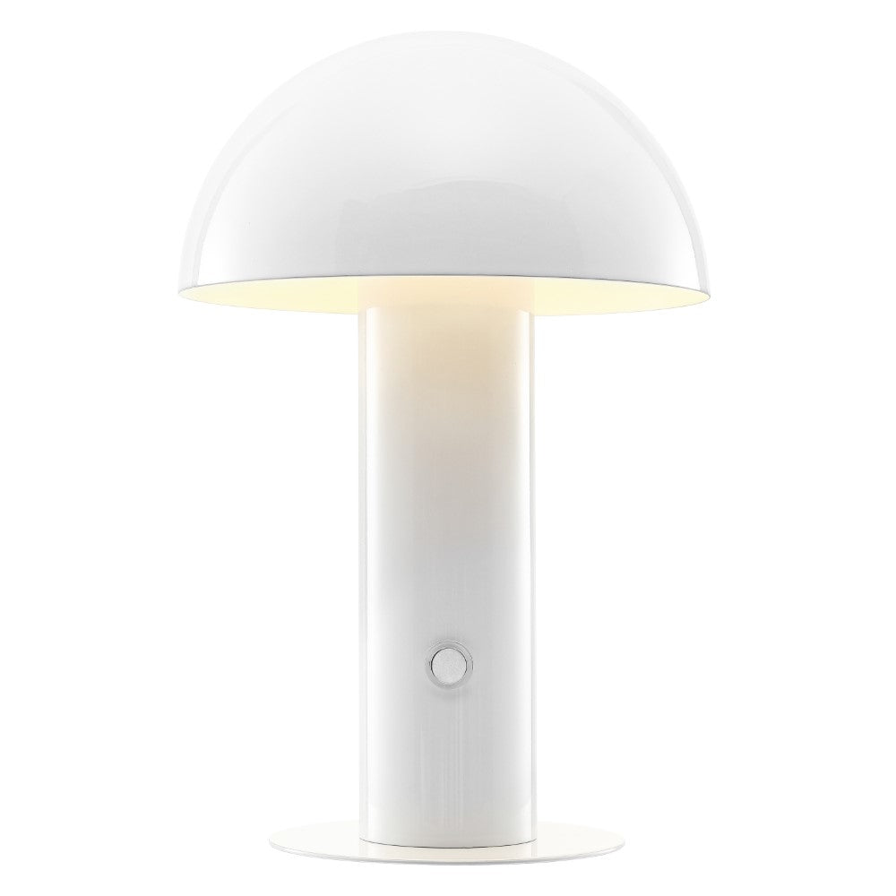 Frasier Contemporary Bohemian Rechargeable/Cordless Iron Integrated LED Mushroom Table Lamp