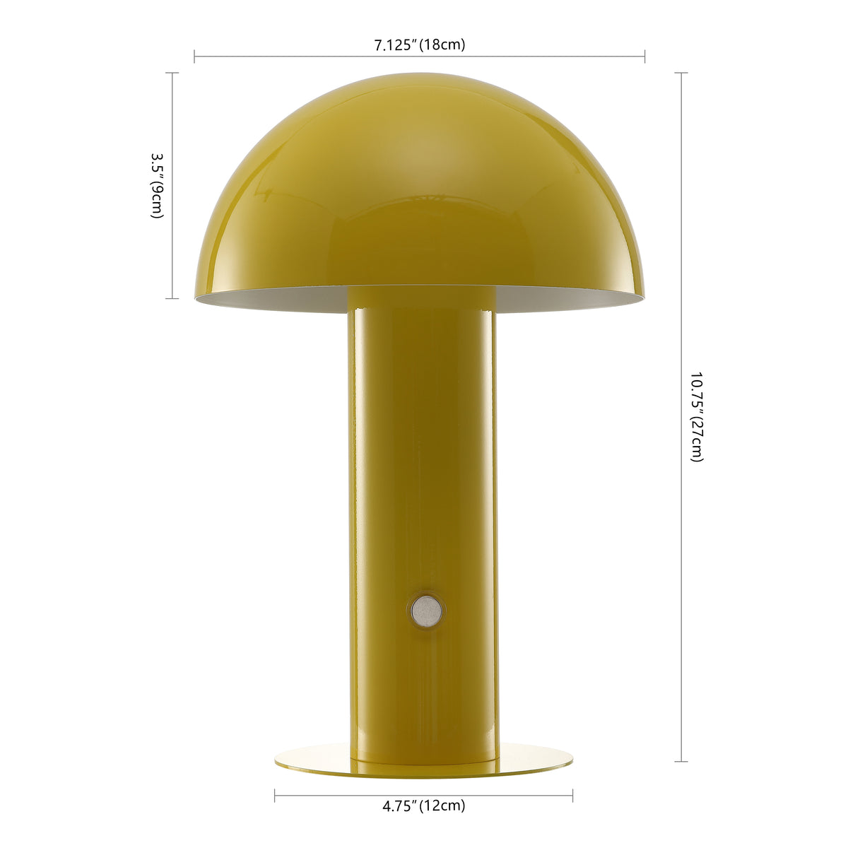 Frasier Contemporary Bohemian Rechargeable/Cordless Iron Integrated LED Mushroom Table Lamp
