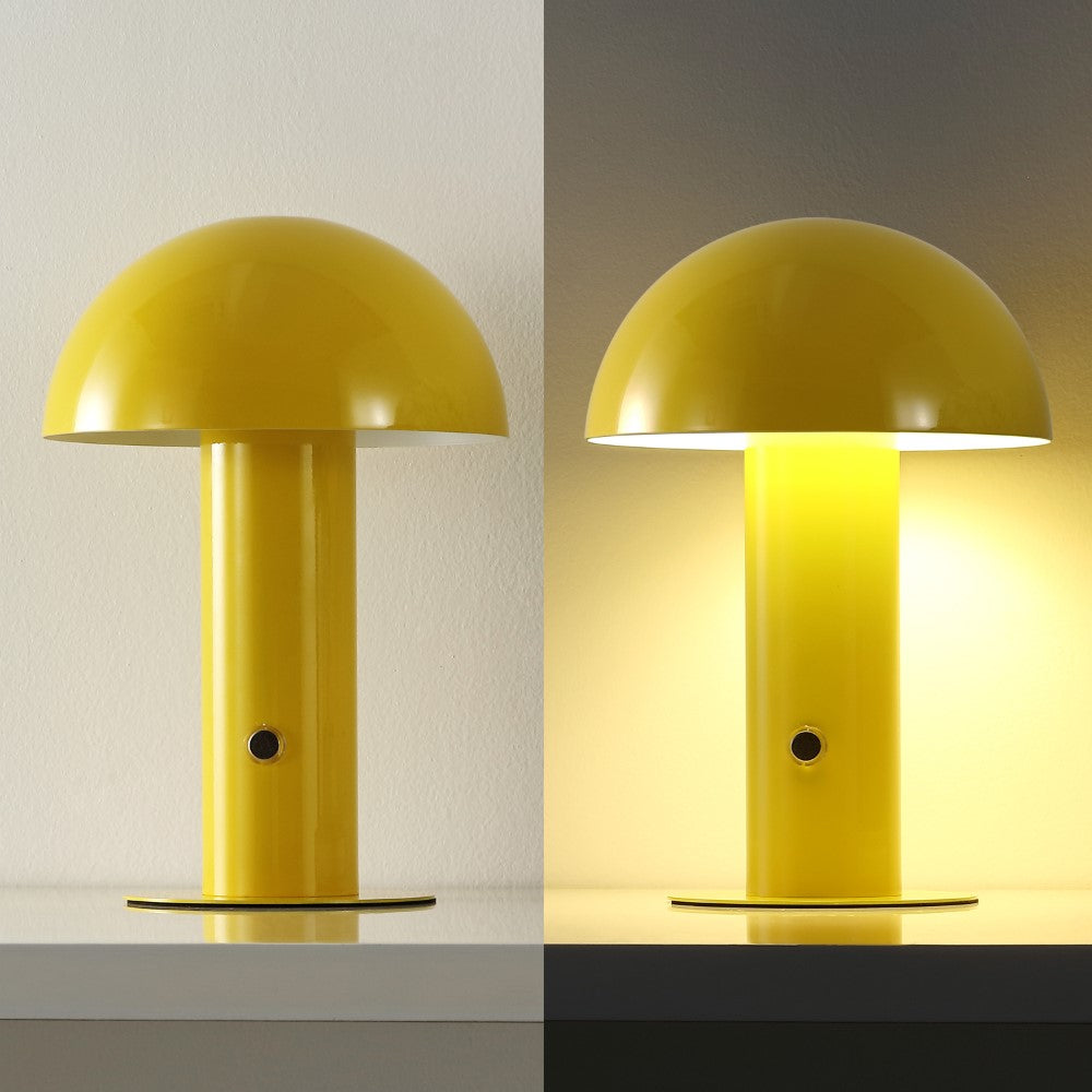 Frasier Contemporary Bohemian Rechargeable/Cordless Iron Integrated LED Mushroom Table Lamp