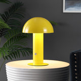 Frasier Contemporary Bohemian Rechargeable/Cordless Iron Integrated LED Mushroom Table Lamp