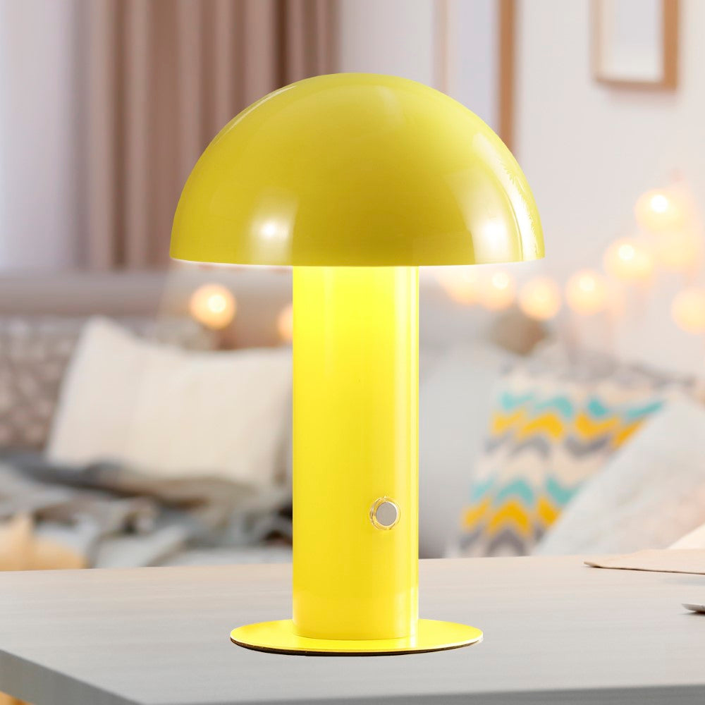 Frasier Contemporary Bohemian Rechargeable/Cordless Iron Integrated LED Mushroom Table Lamp