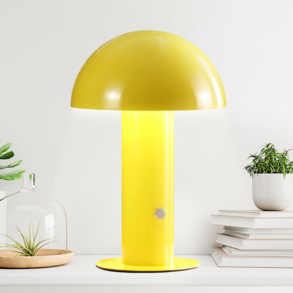 Frasier Contemporary Bohemian Rechargeable/Cordless Iron Integrated LED Mushroom Table Lamp