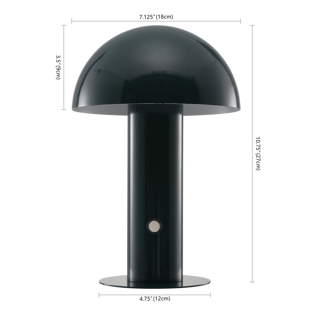 Frasier Contemporary Bohemian Rechargeable/Cordless Iron Integrated LED Mushroom Table Lamp
