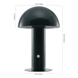 Frasier Contemporary Bohemian Rechargeable/Cordless Iron Integrated LED Mushroom Table Lamp
