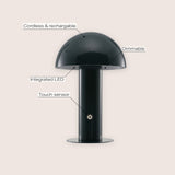 Frasier Contemporary Bohemian Rechargeable/Cordless Iron Integrated LED Mushroom Table Lamp