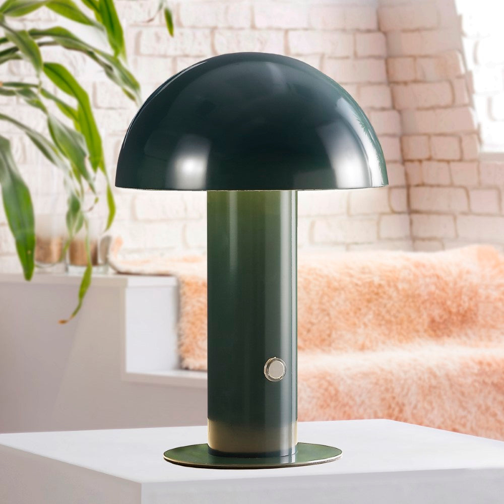 Frasier Contemporary Bohemian Rechargeable/Cordless Iron Integrated LED Mushroom Table Lamp