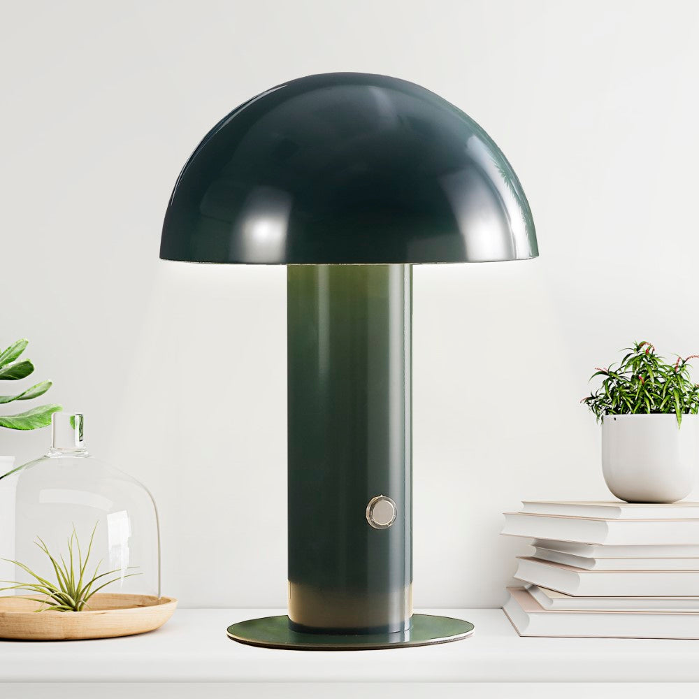 Frasier Contemporary Bohemian Rechargeable/Cordless Iron Integrated LED Mushroom Table Lamp