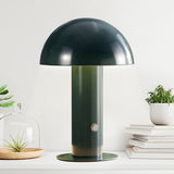 Frasier Contemporary Bohemian Rechargeable/Cordless Iron Integrated LED Mushroom Table Lamp