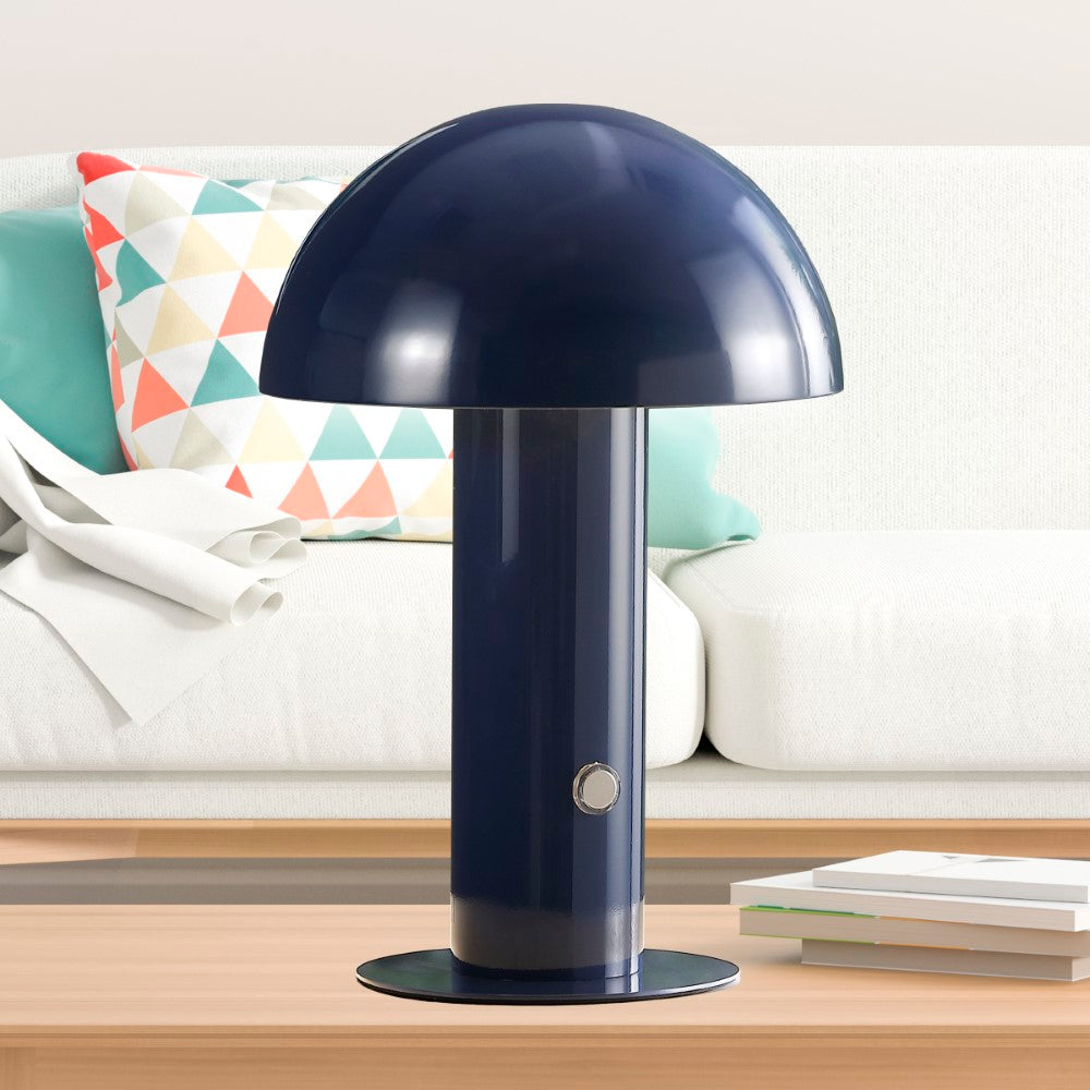 Frasier Contemporary Bohemian Rechargeable/Cordless Iron Integrated LED Mushroom Table Lamp
