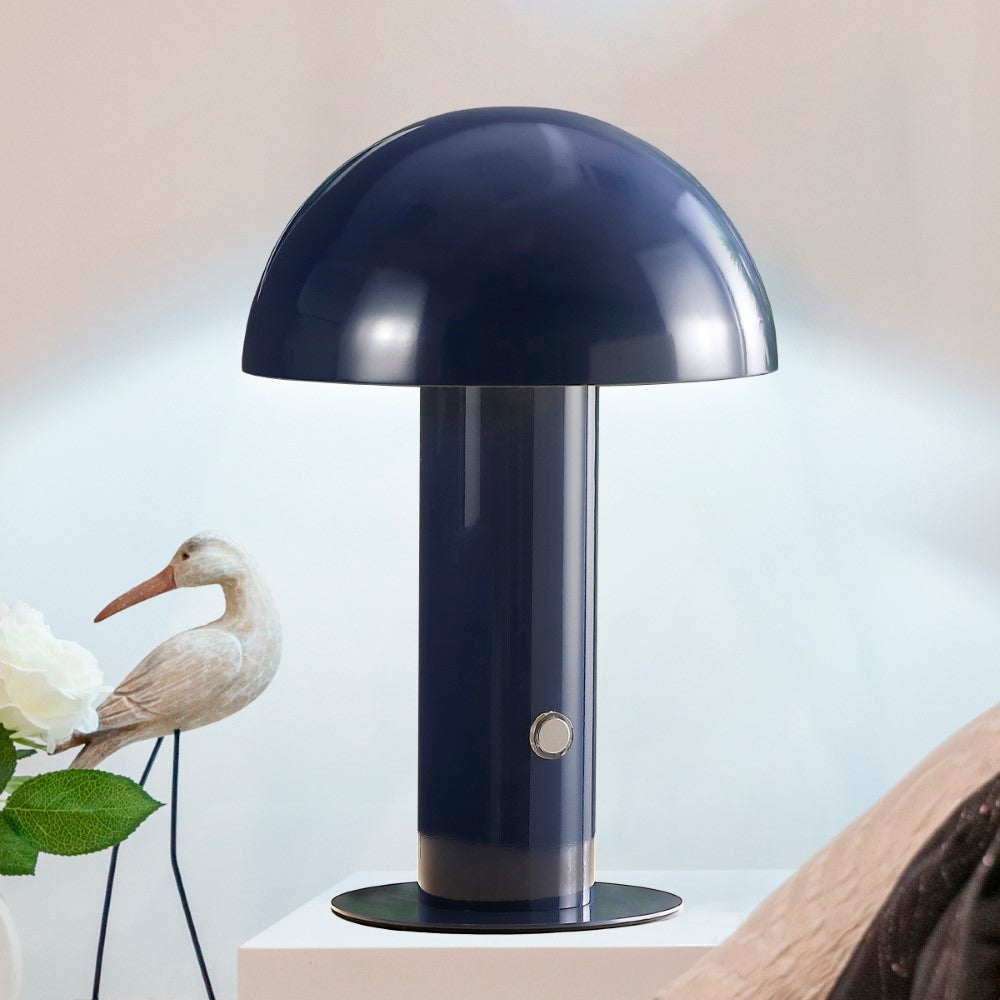 Frasier Contemporary Bohemian Rechargeable/Cordless Iron Integrated LED Mushroom Table Lamp