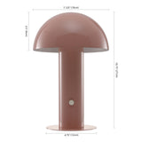 Frasier Contemporary Bohemian Rechargeable/Cordless Iron Integrated LED Mushroom Table Lamp