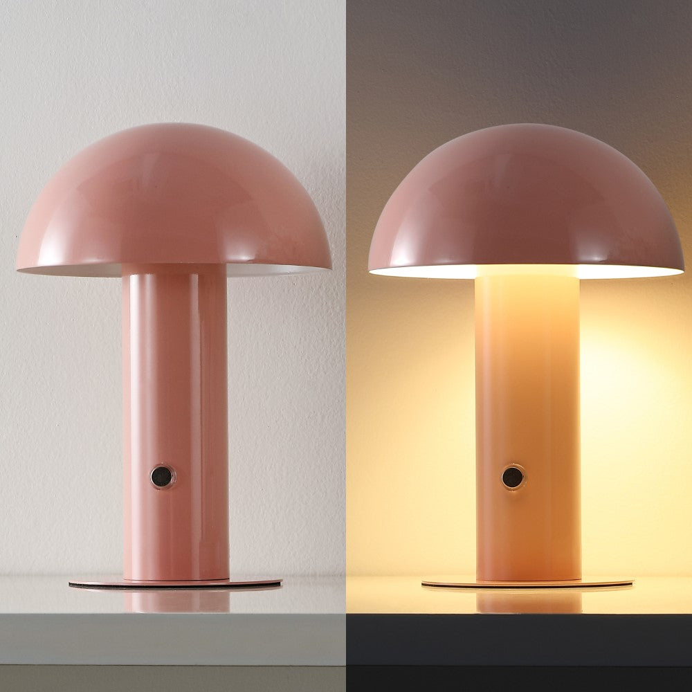 Frasier Contemporary Bohemian Rechargeable/Cordless Iron Integrated LED Mushroom Table Lamp