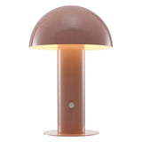 Frasier Contemporary Bohemian Rechargeable/Cordless Iron Integrated LED Mushroom Table Lamp