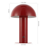 Frasier Contemporary Bohemian Rechargeable/Cordless Iron Integrated LED Mushroom Table Lamp