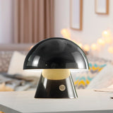 Porcini Contemporary Bohemian Rechargeable/Cordless Iron Integrated LED Mushroom Table Lamp