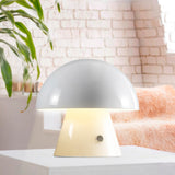 Porcini Contemporary Bohemian Rechargeable/Cordless Iron Integrated LED Mushroom Table Lamp