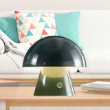 Porcini Contemporary Bohemian Rechargeable/Cordless Iron Integrated LED Mushroom Table Lamp