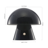 Porcini Contemporary Bohemian Rechargeable/Cordless Iron Integrated LED Mushroom Table Lamp