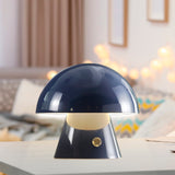Porcini Contemporary Bohemian Rechargeable/Cordless Iron Integrated LED Mushroom Table Lamp
