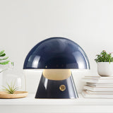 Porcini Contemporary Bohemian Rechargeable/Cordless Iron Integrated LED Mushroom Table Lamp