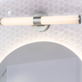 Chrome Industrial Mid-Century Iron Integrated LED Vanity Light