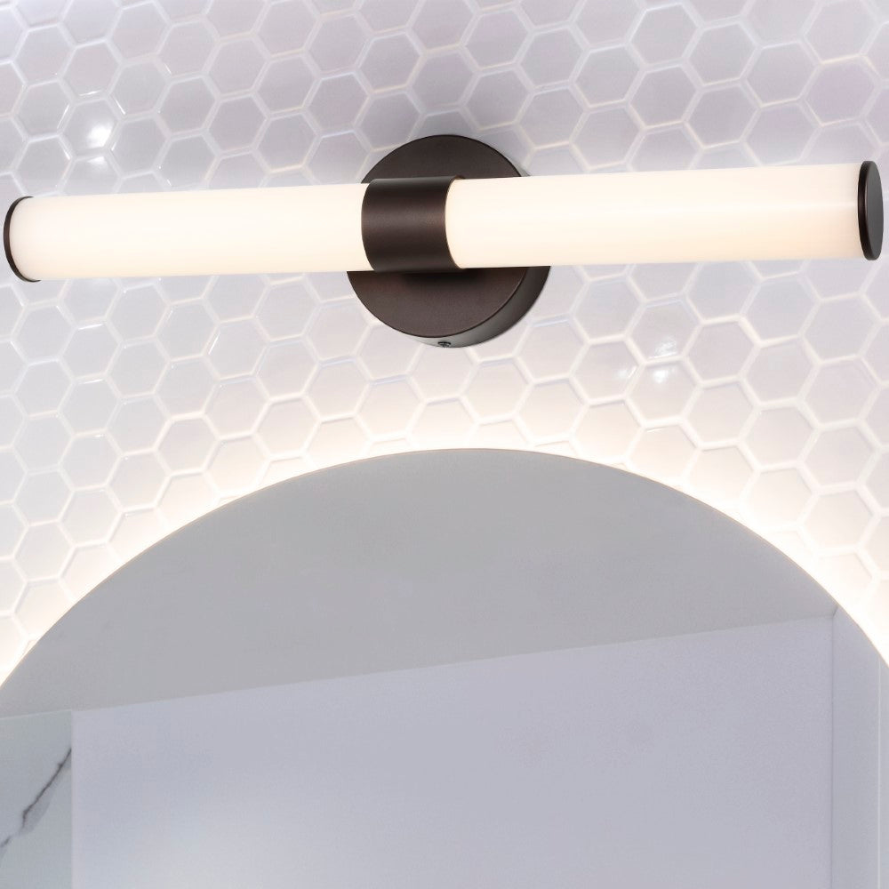 Chrome Industrial Mid-Century Iron Integrated LED Vanity Light