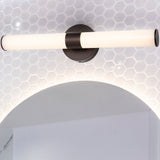 Chrome Industrial Mid-Century Iron Integrated LED Vanity Light