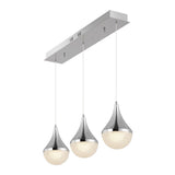 Ralph Teardrop Modern Mid-Century Iron/Acrylic Integrated Linear LED Pendant