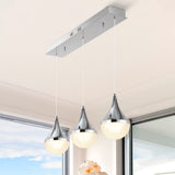 Ralph Teardrop Modern Mid-Century Iron/Acrylic Integrated Linear LED Pendant