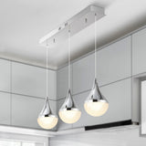 Ralph Teardrop Modern Mid-Century Iron/Acrylic Integrated Linear LED Pendant