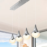 Ralph Teardrop Modern Mid-Century Iron/Acrylic Integrated Linear LED Pendant