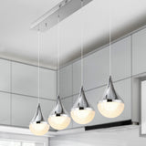 Ralph Teardrop Modern Mid-Century Iron/Acrylic Integrated Linear LED Pendant