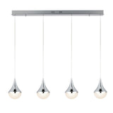 Ralph Teardrop Modern Mid-Century Iron/Acrylic Integrated Linear LED Pendant