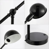 Liam 20.25" Vintage Industrial Iron Adjustable Dome Shade LED Task Lamp with USB Charging Port