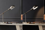 Liam 20.25" Vintage Industrial Iron Adjustable Dome Shade LED Task Lamp with USB Charging Port