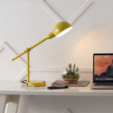 Liam 20.25" Vintage Industrial Iron Adjustable Dome Shade LED Task Lamp with USB Charging Port