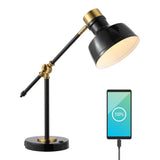 Charles 18.5" Classic Farmhouse Adjustable Cantilever LED Task Lamp with USB Charging Port