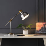 Charles 18.5" Classic Farmhouse Adjustable Cantilever LED Task Lamp with USB Charging Port