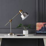 Charles 18.5" Classic Farmhouse Adjustable Cantilever LED Task Lamp with USB Charging Port