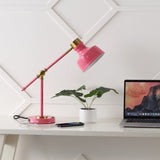 Charles 18.5" Classic Farmhouse Adjustable Cantilever LED Task Lamp with USB Charging Port