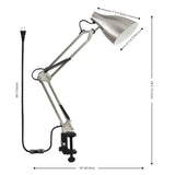 Standard 28.5" Classic Industrial Adjustable Articulated Clamp-On LED Task Lamp