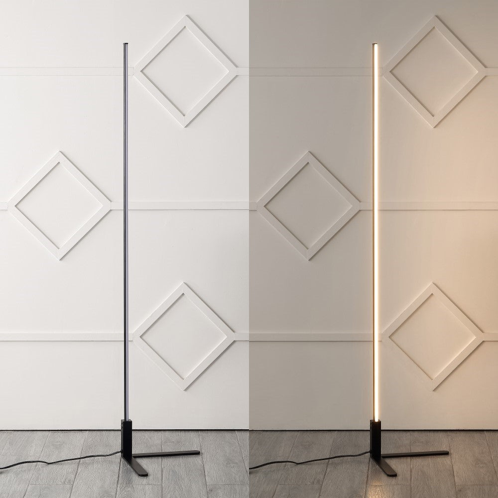 Bobbin 60.5" Modern Contemporary Aluminum/Iron Integrated LED Post Floor Lamp