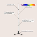 Bobbin 60.5" Modern Contemporary Aluminum/Iron Integrated LED Post Floor Lamp