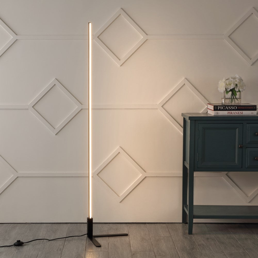 Bobbin 60.5" Modern Contemporary Aluminum/Iron Integrated LED Post Floor Lamp