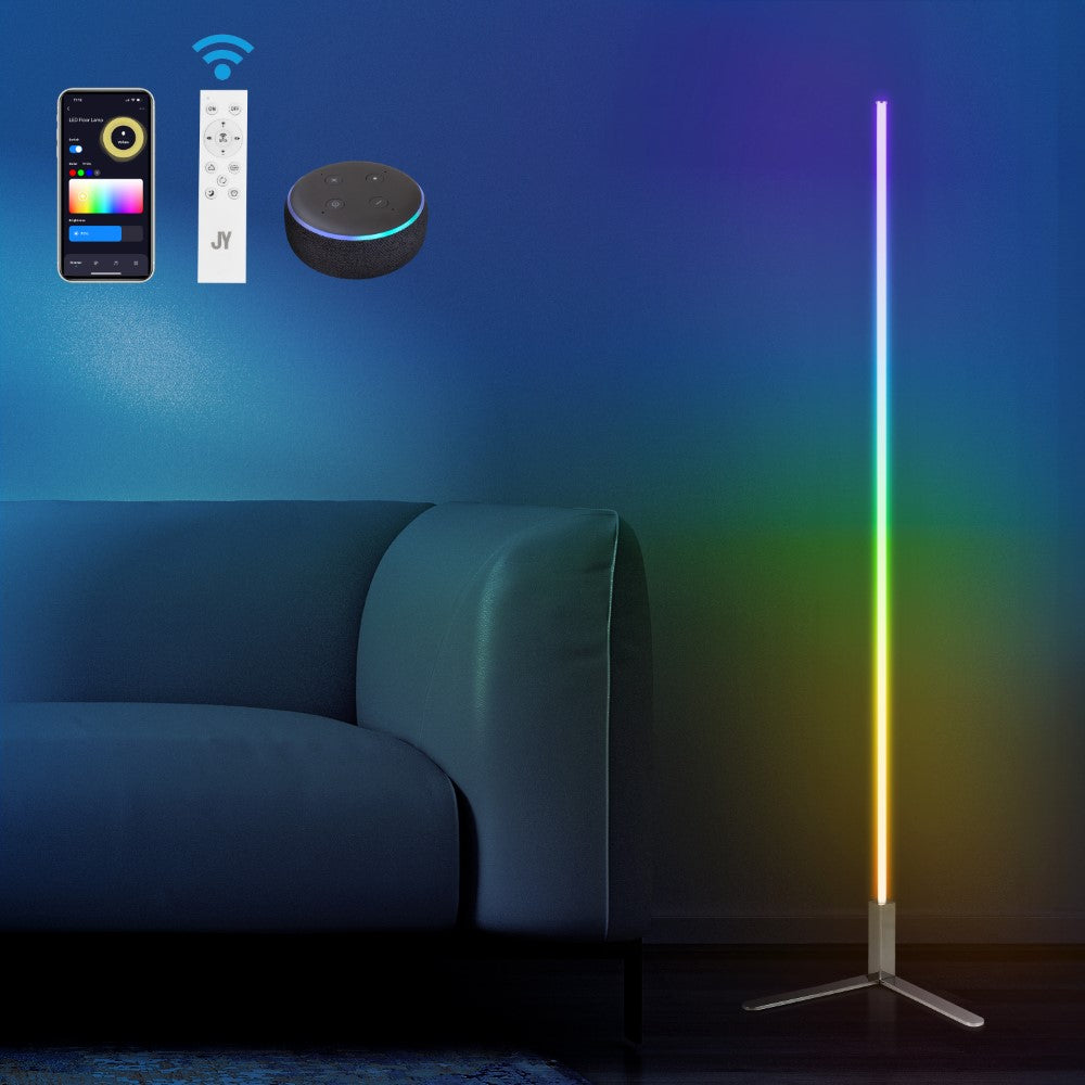 Bobbin 60.5" Modern Contemporary Aluminum/Iron Integrated LED Post Floor Lamp