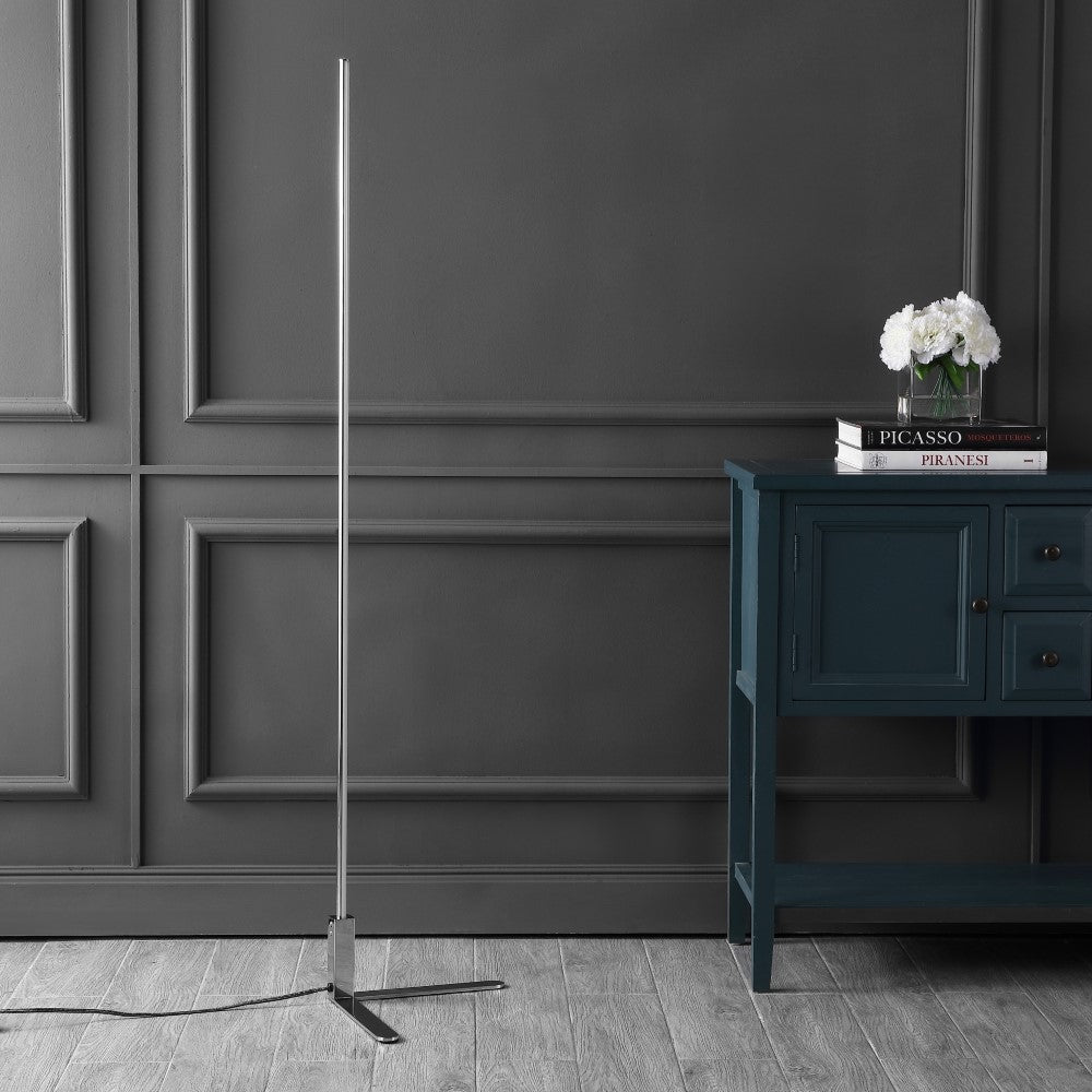 Bobbin 60.5" Modern Contemporary Aluminum/Iron Integrated LED Post Floor Lamp
