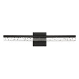 Gesto 22" Modern Contemporary 360-Degree Rotatable Iron/Seeded Acrylic Integrated LED Vanity Light