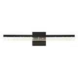 Gesto 22" Modern Contemporary 360-Degree Rotatable Iron/Seeded Acrylic Integrated LED Vanity Light