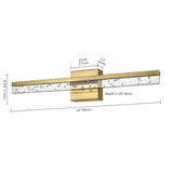 Gesto 22" Modern Contemporary 360-Degree Rotatable Iron/Seeded Acrylic Integrated LED Vanity Light