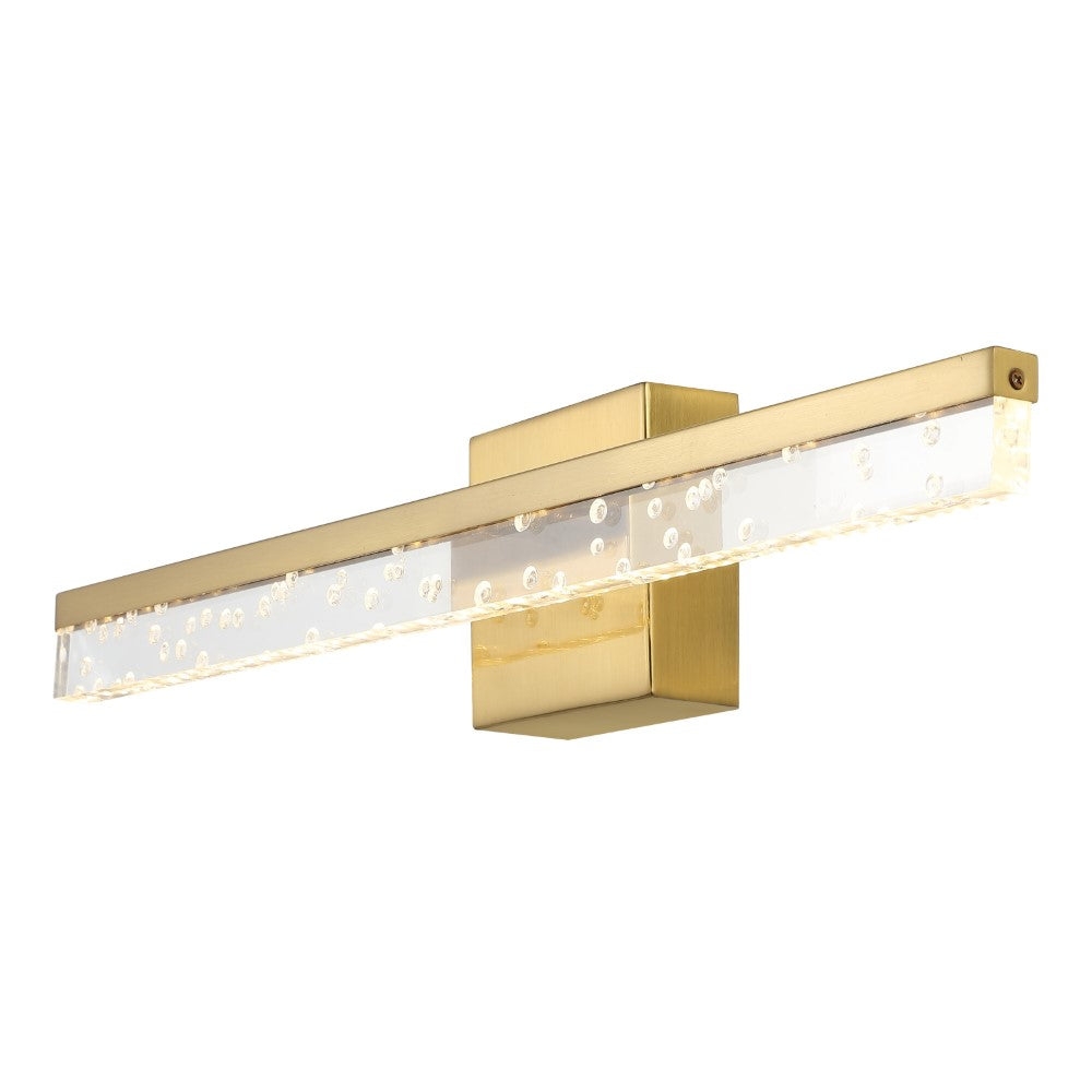 Gesto 22" Modern Contemporary 360-Degree Rotatable Iron/Seeded Acrylic Integrated LED Vanity Light